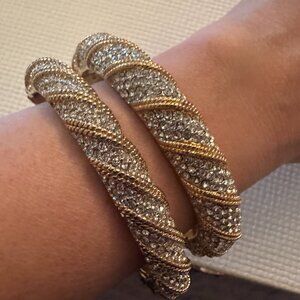 Vintage Ciner Signed Gold & Pave Bracelet